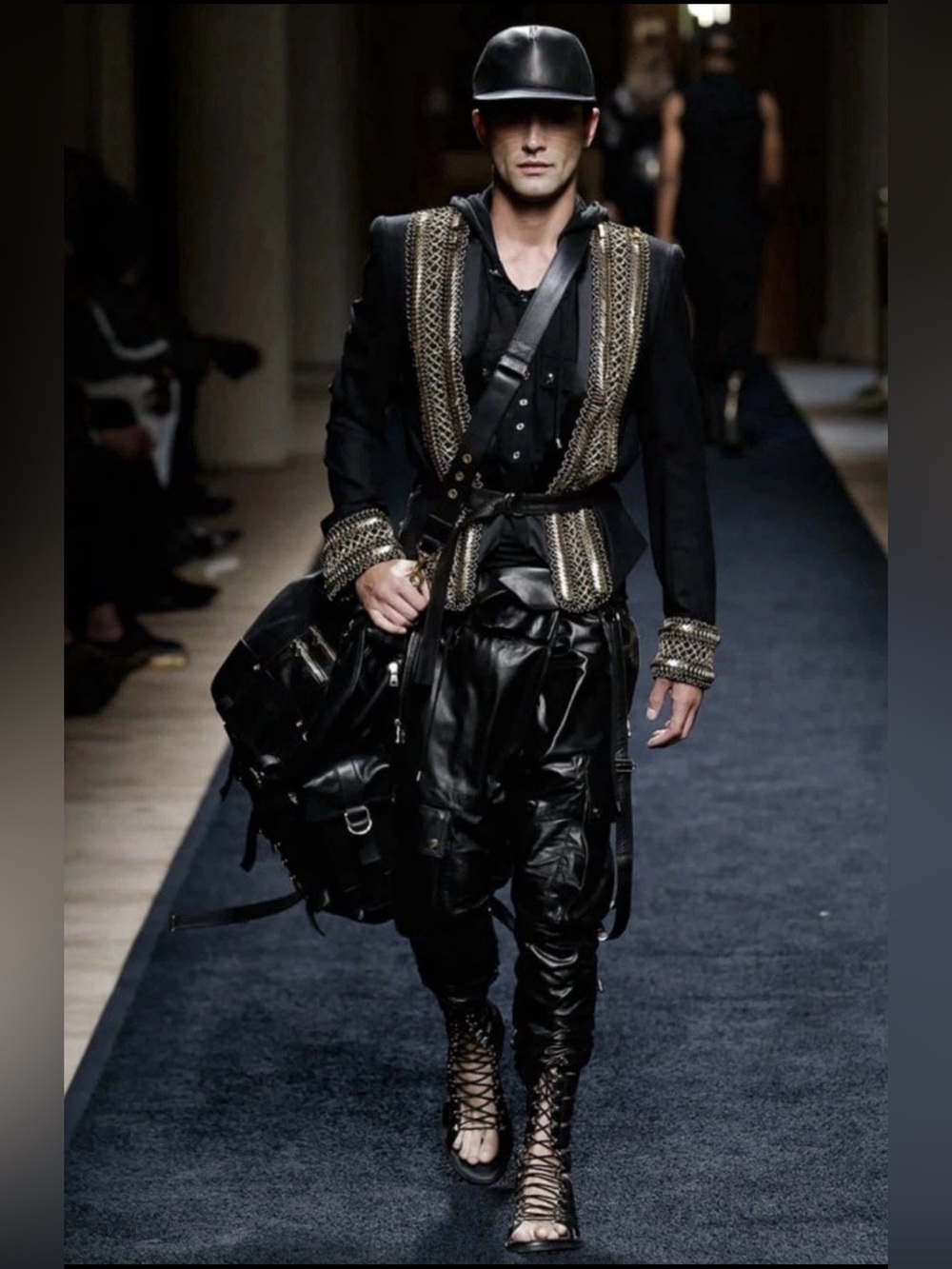 BALMAIN PARIS SS16 by Rousteing Archive Runway Y2K Hooded Sleveless Shirt